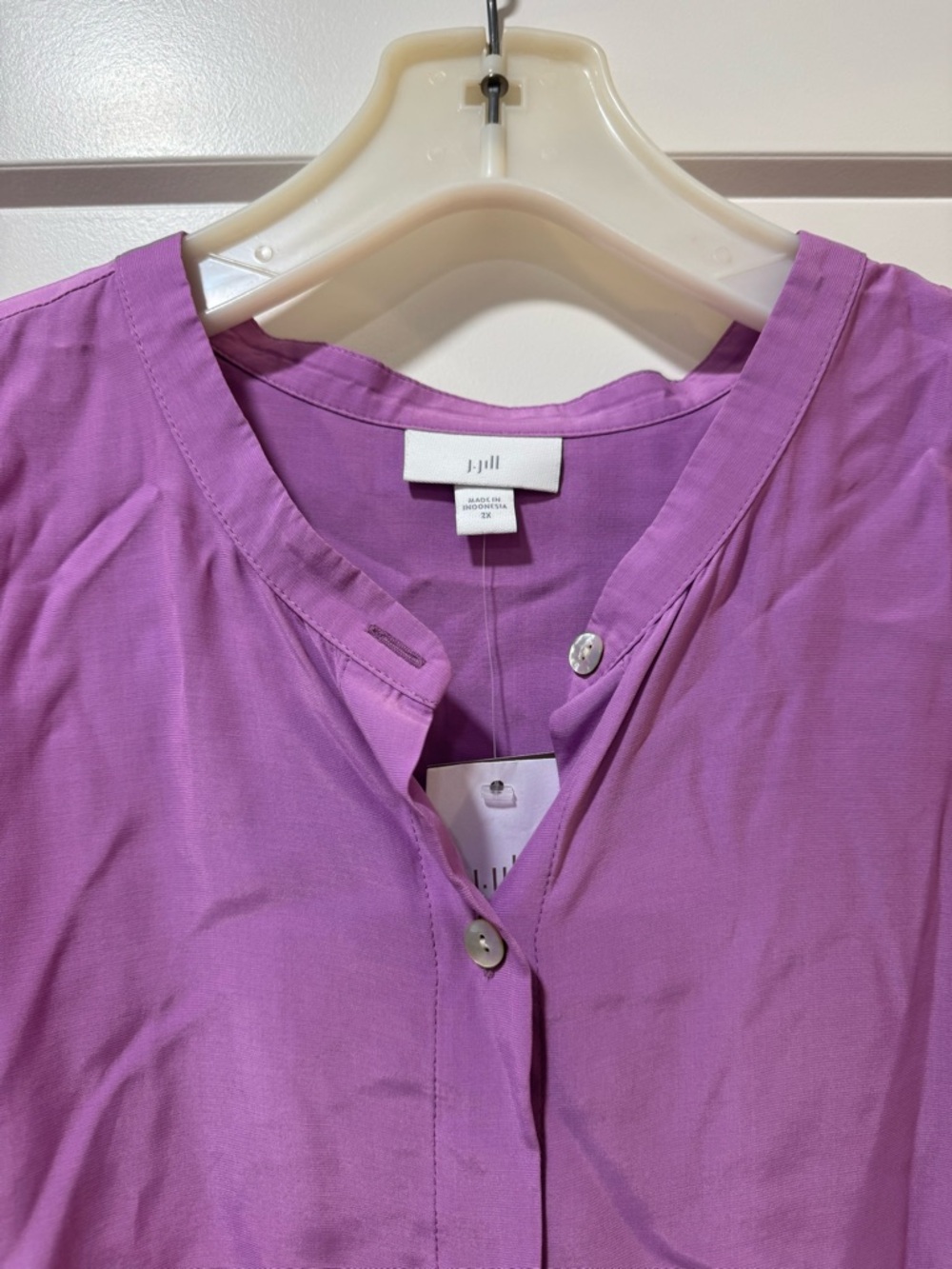 J. Jill Lavender-Purple Rayon Blouse - Picture 3 of 7